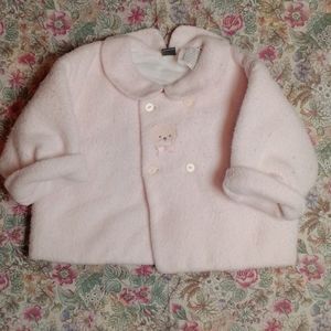 Vintage Saks Fifth Avenue pink 6 months soft baby coat!